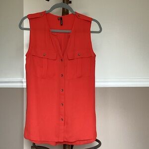 Maurices Vibrant Red Sleeveless Blouse